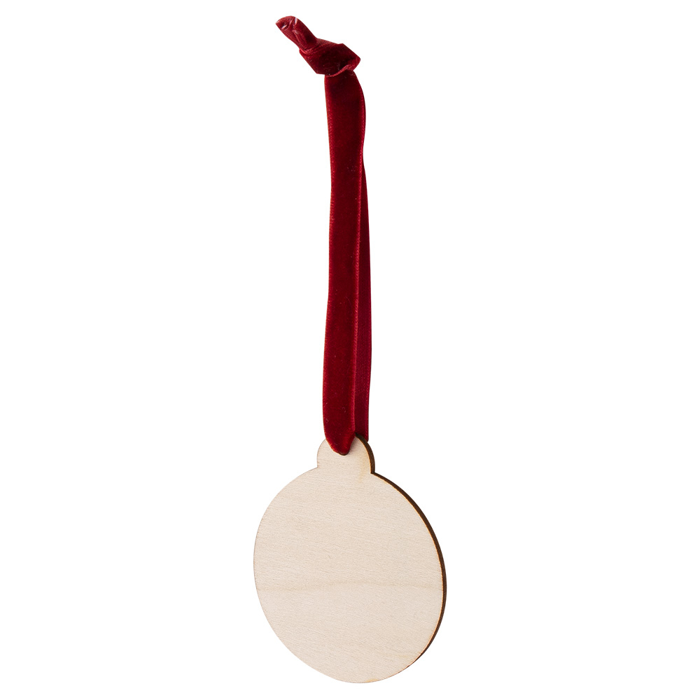 Suspension décorative publicitaire en bambou ELLIOT Forme boule cordon rouge